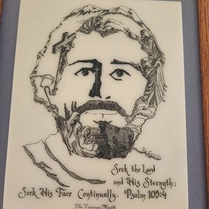 JOE CASTILLO Framed Etching "The Face of Christ"
